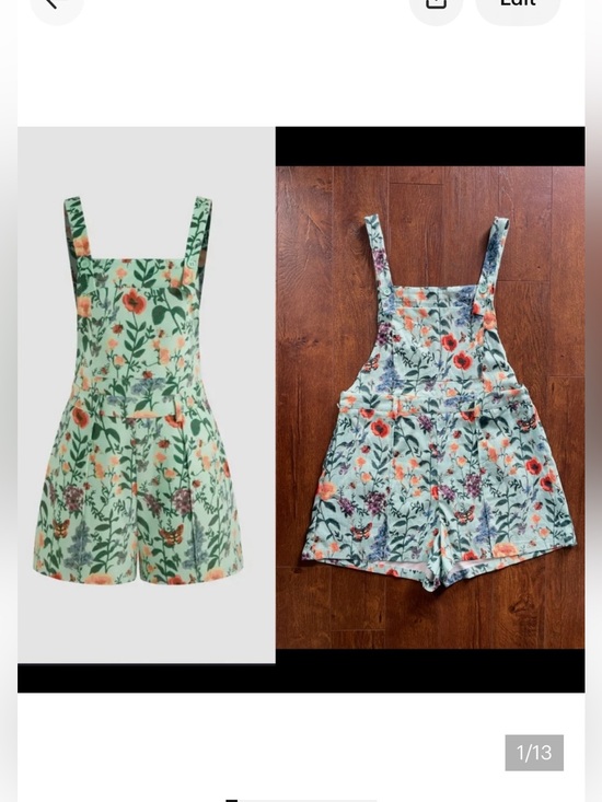 Cider Pants - New XL Cider Corduroy Floral Overalls Romper.